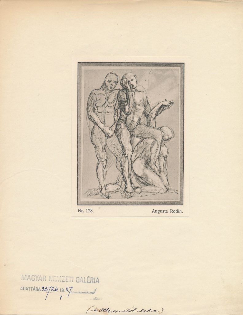 Rodin rajzának reprodukciója (MaNDA adatbázis)