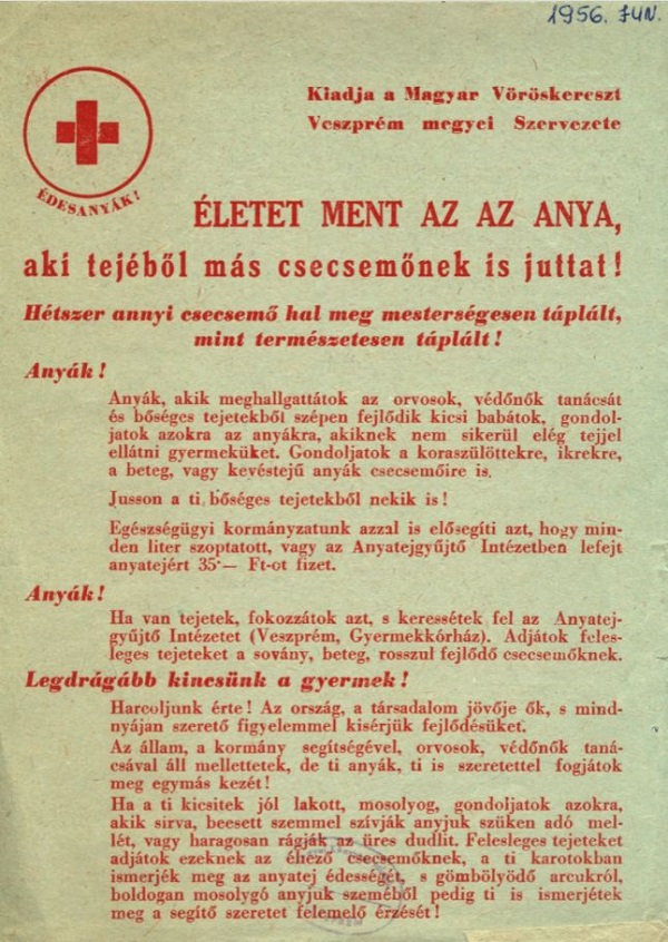 Anyatejleadásra szólító felhívás, 1956 - Eötvös Károly Megyei Könyvtár, CC BY-NC-ND