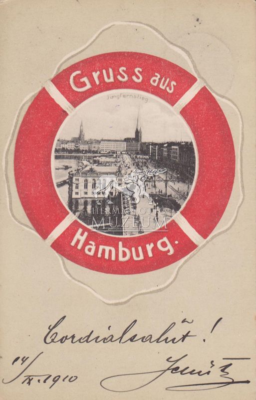 Üdvözlet Hamburgból, képeslap - Herman Ottó Múzeum, CC BY-NC-ND