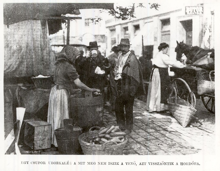 Piaci savanyúságárus Budapesten 1910-ben - Magyar Kereskedelmi és Vendéglátóipari Múzeum, CC BY-NC-ND