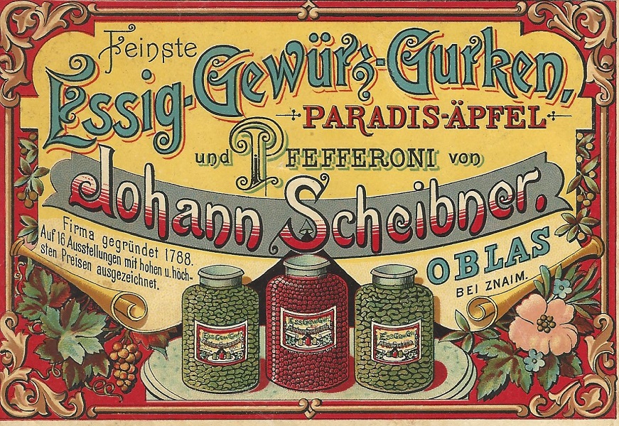 Johann Scheibner legkiválóbb ecet árucímke - Magyar Kereskedelmi és Vendéglátóipari Múzeum, CC BY-NC-ND