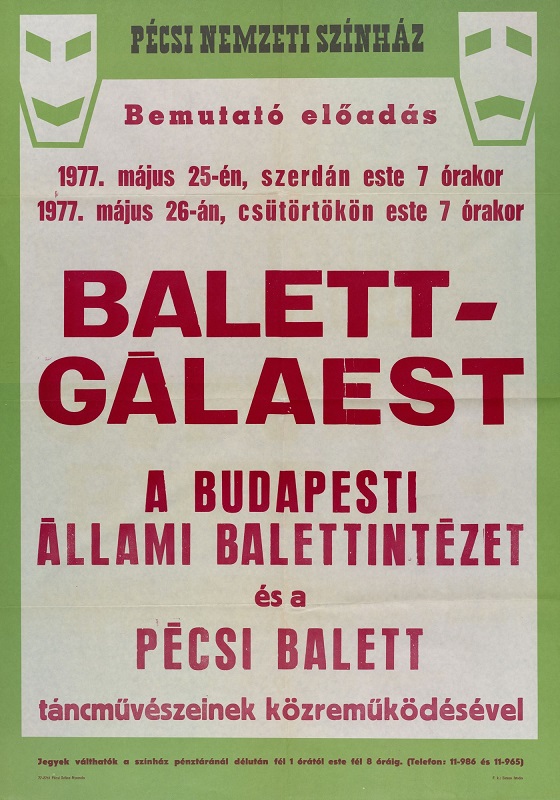 Balett-Gálaest bemutató plakát - Pécsi Nemzeti Színház, CC BY-NC