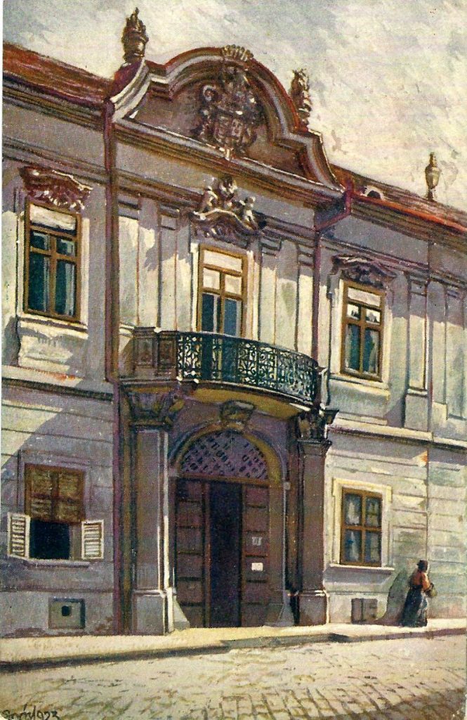 Verbőczy-utcai barokkház, képeslap - MKVM, CC BY-NC-ND