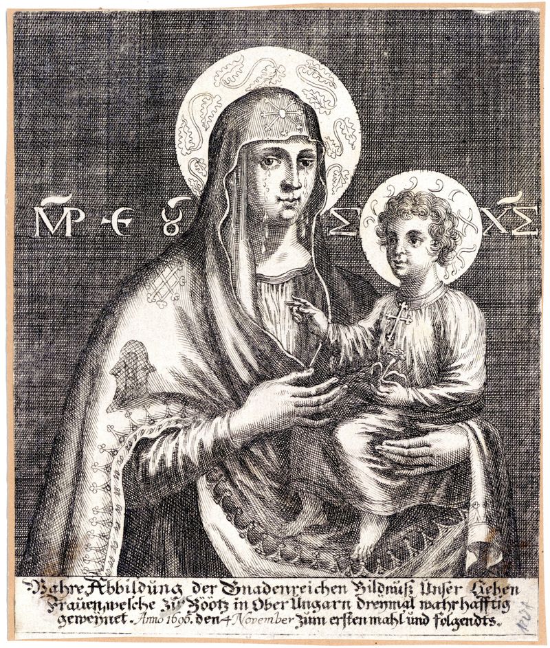 A bodajki Segítő Szűz Mária kegykép metszetmásolata - Piarista Rend Magyar Tartománya, CC BY-NC-ND